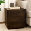 Flagstaff Square Side Table in Modern Barista Brown Finish on Solid Wood