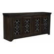 Hearst 4-Door Sideboard in Traditional Barista Brown Finish on Solid Wood