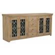 Hearst Sideboard 4-Drawer 4-Door in Traditional Natural Finish on Solid Wood
