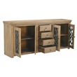Hearst Sideboard 4-Drawer 4-Door in Traditional Natural Finish on Solid Wood
