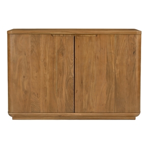 Bernard 2-Door Sideboard in Modern Acacia Tan Finish on Acacia Solid Wood