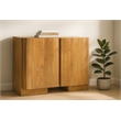 Percy 2-Door Sideboard in Modern Acacia Tan Finish on Acacia Solid Wood