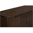 Bernard 6-Door Sideboard in Modern Barista Brown Finish on Acacia Solid Wood