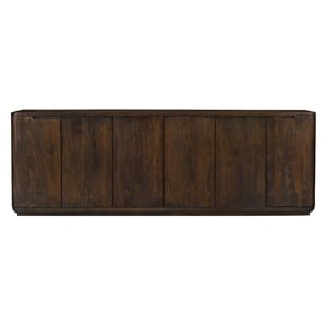 Bernard 6-Door Sideboard in Modern Barista Brown Finish on Acacia Solid Wood