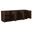 Bernard 6-Door Sideboard in Modern Barista Brown Finish on Acacia Solid Wood