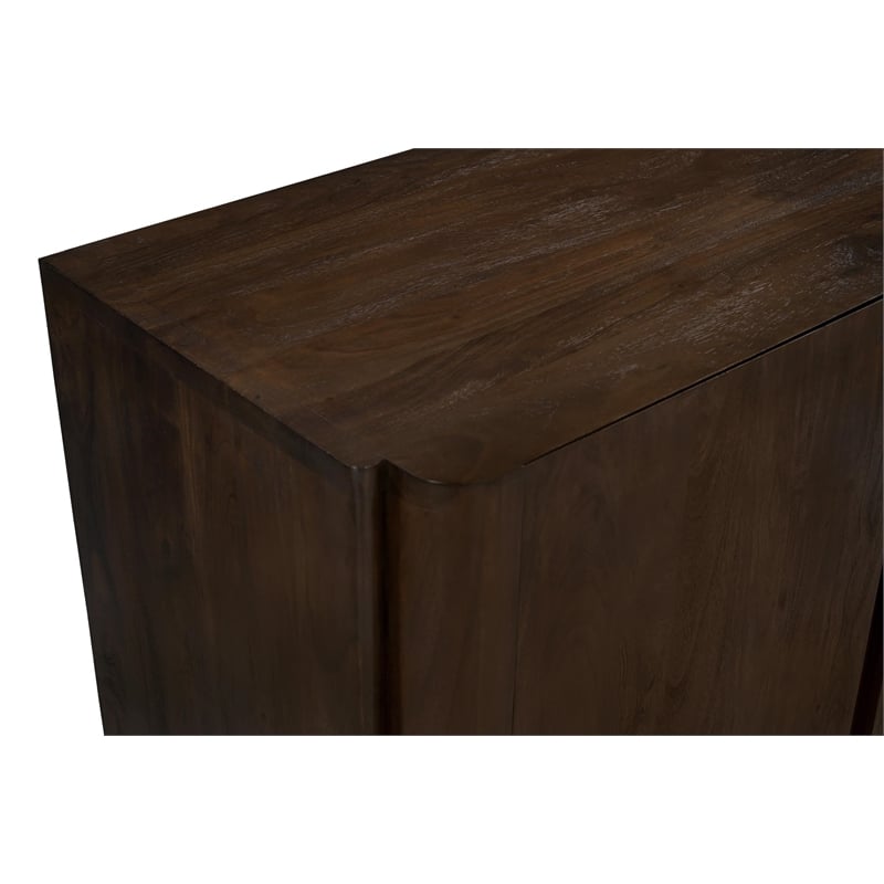 Percy 2-Door Sideboard in Modern Barista Brown Finish on Acacia Solid Wood
