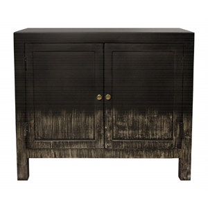 Magma 2-Door Sideboard in Modern Distressed Black Finish on Solid Wood