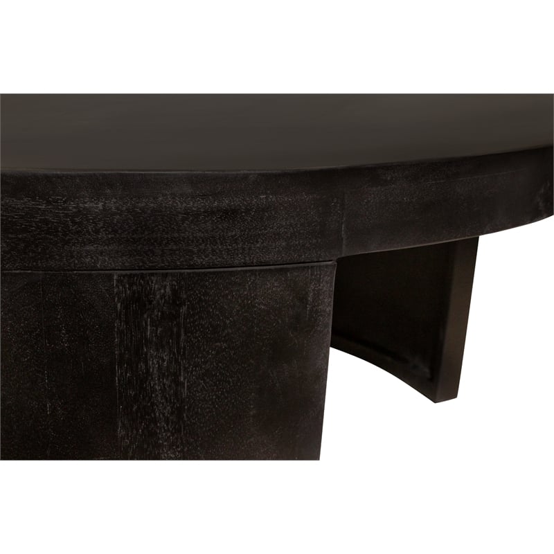 Molly Cocktail Table 2-Piece Set in a Modern Natural Black on Solid Wood