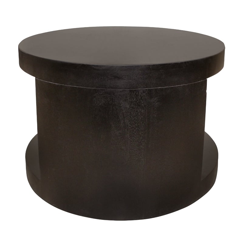 Molly Cocktail Table 2-Piece Set in a Modern Natural Black on Solid Wood
