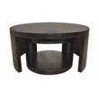 Molly Cocktail Table 2-Piece Set in a Modern Natural Black on Solid Wood