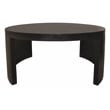 Molly Cocktail Table 2-Piece Set in a Modern Natural Black on Solid Wood