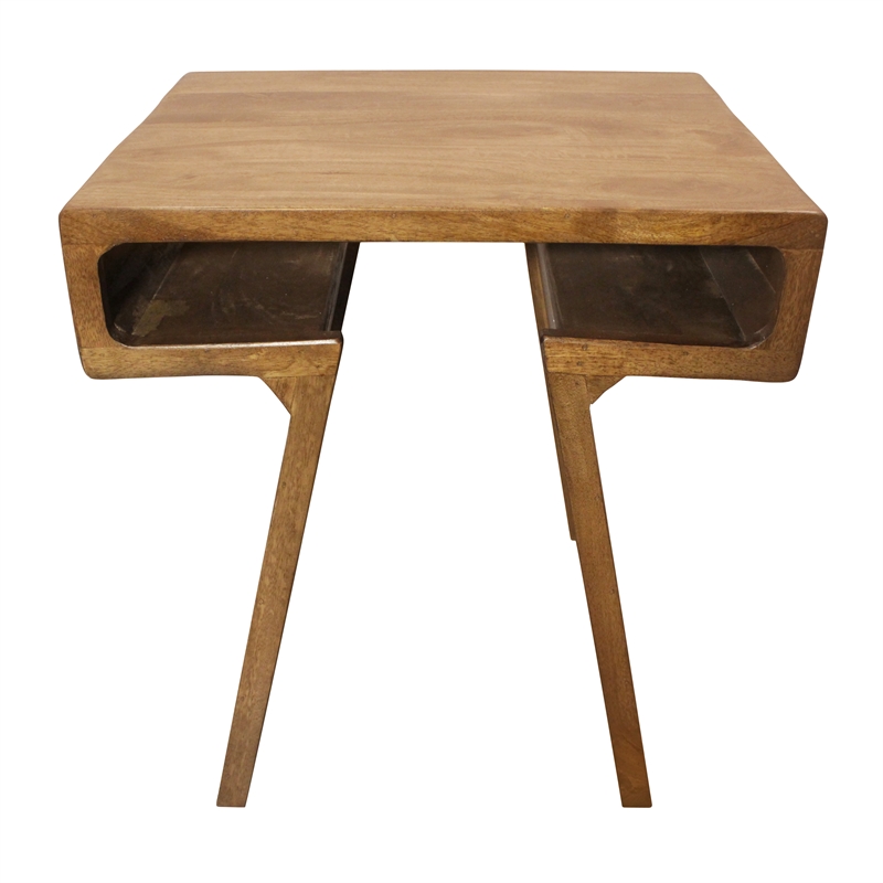 Tyson Nesting End Table 2-Piece Set in Modern Royal Walnut Finish on Solid Wood