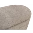 Jackie Storage Bench in Contemporary Slate Multi-Weave Fabric on Solid Wood Base