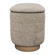 Jackie Storage Bench in Contemporary Slate Multi-Weave Fabric on Solid Wood Base