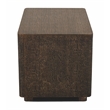 Landon Side Table in Contemporary Stamped Brass Cladding on Solid Wood