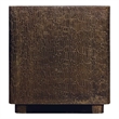 Landon Side Table in Contemporary Stamped Brass Cladding on Solid Wood