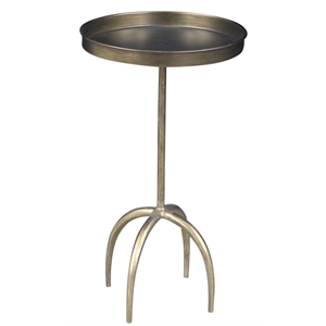 Jasper Side Table in Modern Brass Plated Finish on Iron