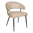 Barrett Side Chair 2-Piece Set in Mid-Century Stone Finish on Genuine Leather