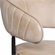 Barrett Side Chair 2-Piece Set in Mid-Century Stone Finish on Genuine Leather
