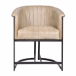 Wilbur Dining Chair in Mid-Century Stone Finish on Genuine Leather