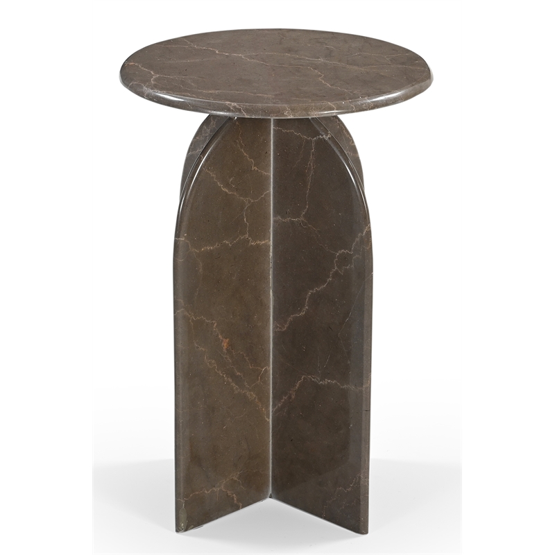 Arden Side Table in Modern Natural Brown Italian Marble