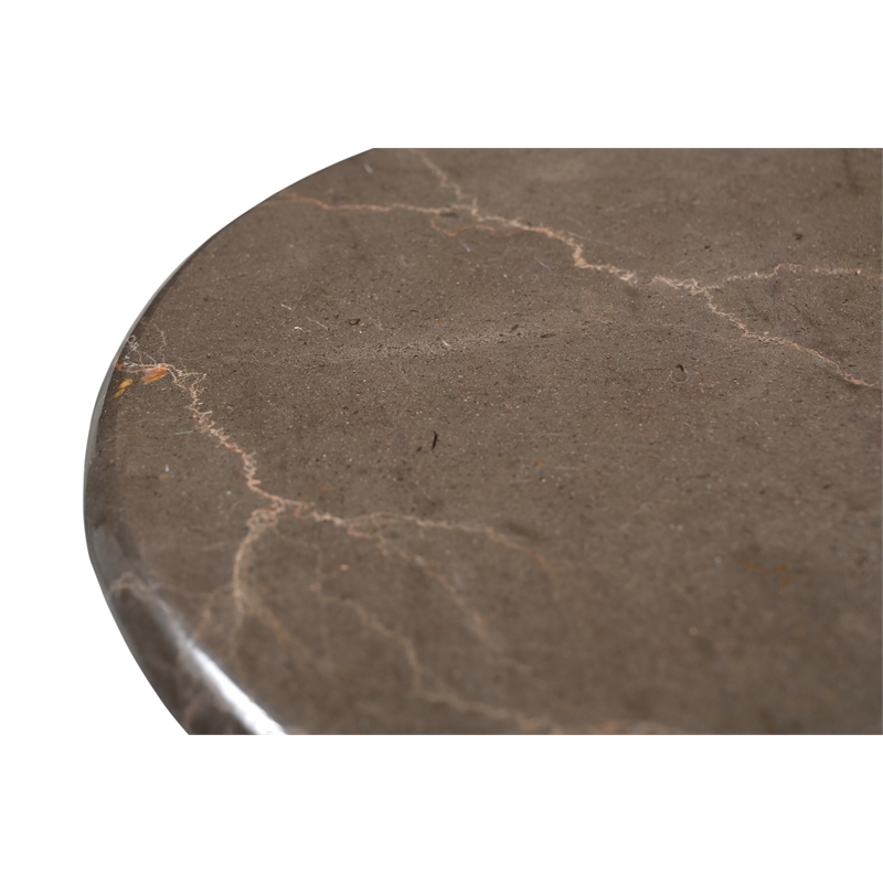 Arden Side Table in Modern Natural Brown Italian Marble