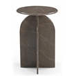 Arden Side Table in Modern Natural Brown Italian Marble
