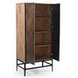Balthazar Cabinet with Contemporary Multi-colored Dark Copper Tone Iron Doors