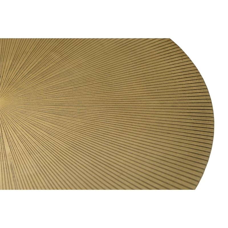 Galahad Iron Side Table in Modern Black and Textured Brass Finish