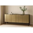 Balthazar 4-Door Sideboard in Modern Light Gold Finish on Iron