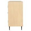 Sampson 4-Door Sideboard in Contemporary Aged Natural Finish on Solid Wood
