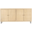 Sampson 4-Door Sideboard in Contemporary Aged Natural Finish on Solid Wood