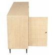 Sampson 4-Door Sideboard in Contemporary Aged Natural Finish on Solid Wood