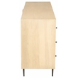 Sampson 6-Drawer Dresser in Contemporary Aged Natural Finish on Solid Wood