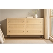 Sampson 6-Drawer Dresser in Contemporary Aged Natural Finish on Solid Wood