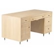 Sampson Desk with Drawers  in Contemporary Aged Natural Finish on Solid Wood