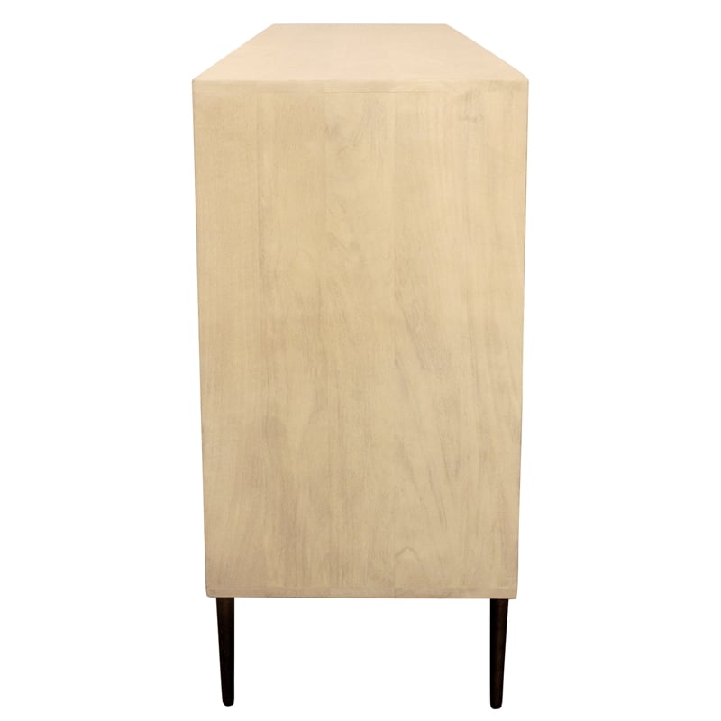 Ren 6-Drawer Dresser in Contemporary Aged Natural Finish on Solid Wood