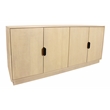 Ren 4-Door Sideboard in Contemporary Aged Natural Finish on Solid Wood