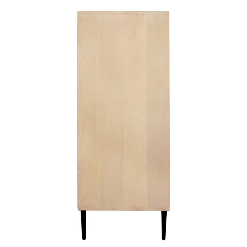 Ren 4-Drawer Chest in Contemporary Aged Natural Finish on Solid Wood