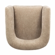 Tess Accent Chair in Modern Manchester Beige Ribbed Linen on Solid Wood