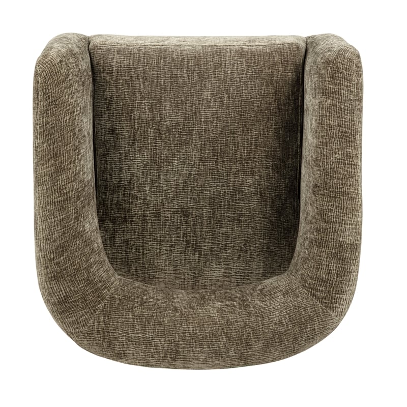 Tess Accent Chair in Modern Garden Green Ribbed Linen on Solid Wood