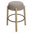 Natalia Barstool in Mid-century Modern Silver Boucle Fabric 2-Piece Set