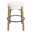 Natalia Barstool in Mid-century Modern Ivory Boucle Fabric 2-Piece Set