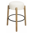 Natalia Barstool in Mid-century Modern Ivory Boucle Fabric 2-Piece Set
