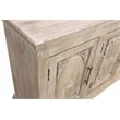 Carter 4-Door Sideboard in Distressed White Traditional Hand Carved Solid Wood