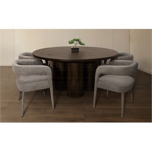 Sullivan 63&quot Dining Table Set with 3 Sets of Galway Gray Side Chairs
