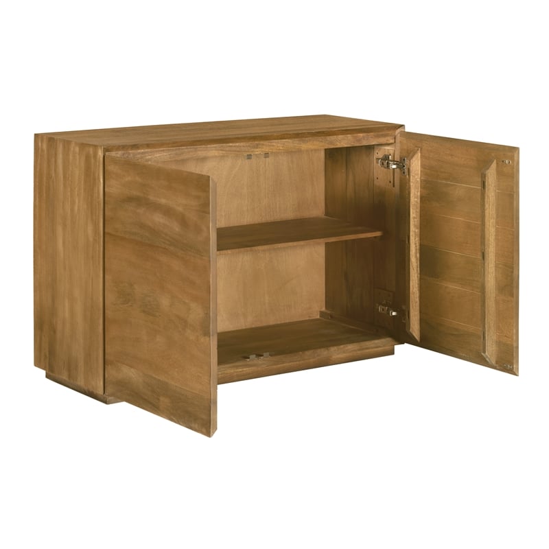 Flagstaff 2-Door Sideboard in a Modern Spice Tan Finish on Solid Wood