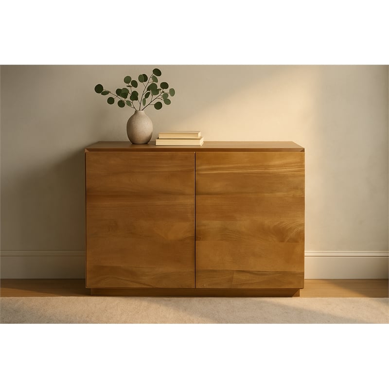 Flagstaff 2-Door Sideboard in a Modern Spice Tan Finish on Solid Wood