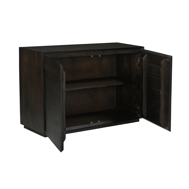 Flagstaff 2-Door Sideboard in a Modern Barista Brown Finish on Solid Wood