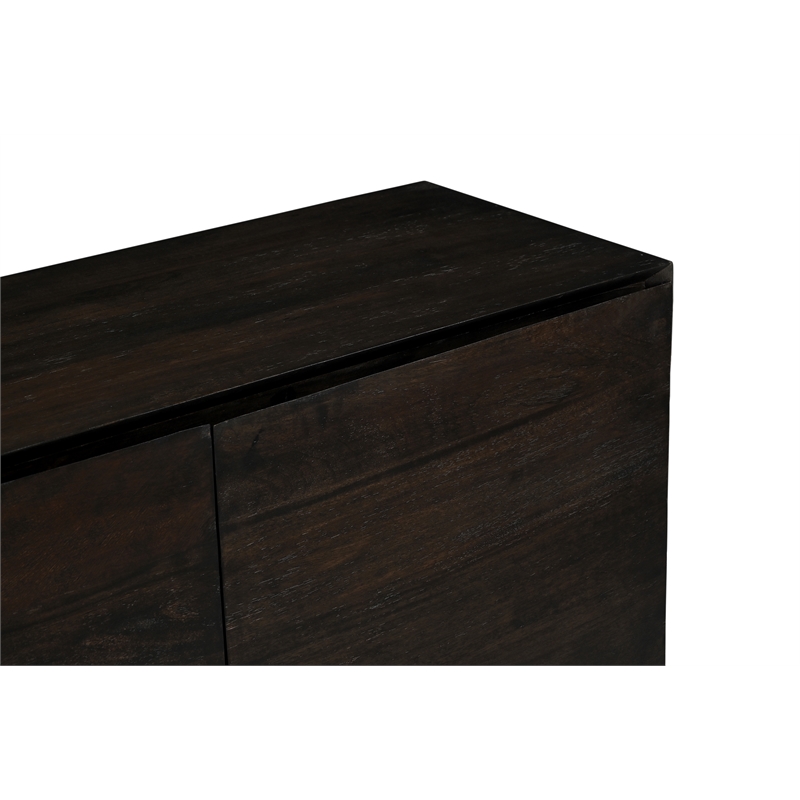 Flagstaff 2-Door Sideboard in a Modern Barista Brown Finish on Solid Wood